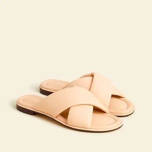J.CREW Menorca padded cross-strap sandals NWB Size 7.5 Pampered Pink